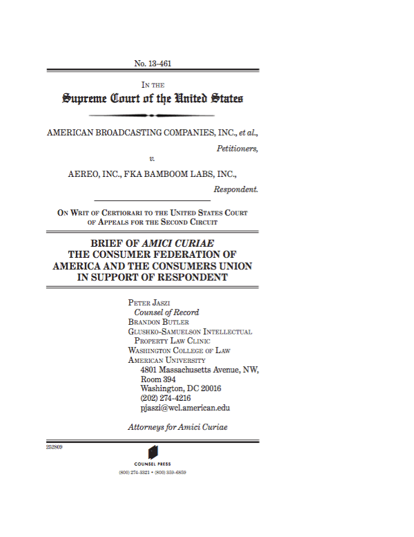 American Broadcasting Company, Inc. et. al. v. Aereo