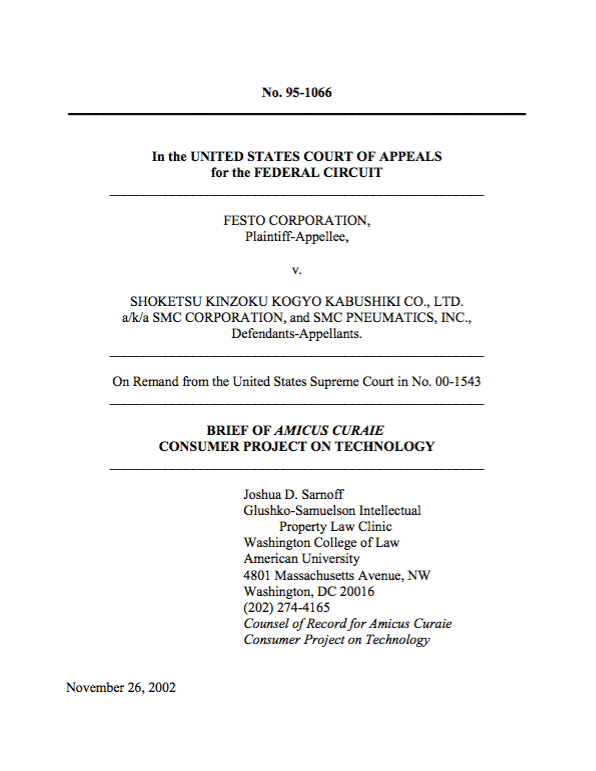 Festo Corp. v. SMC Corp. 