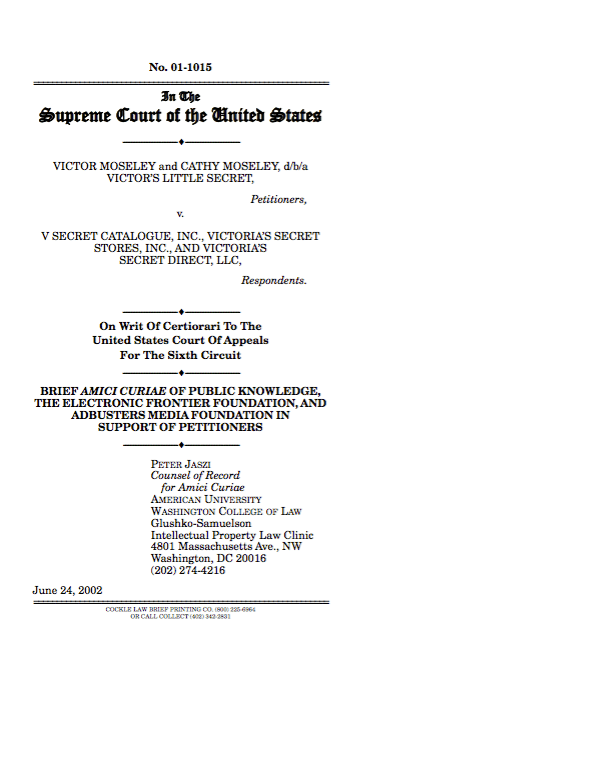 Victor’s Little Secret v. Victoria Secret Catalogue, Inc.